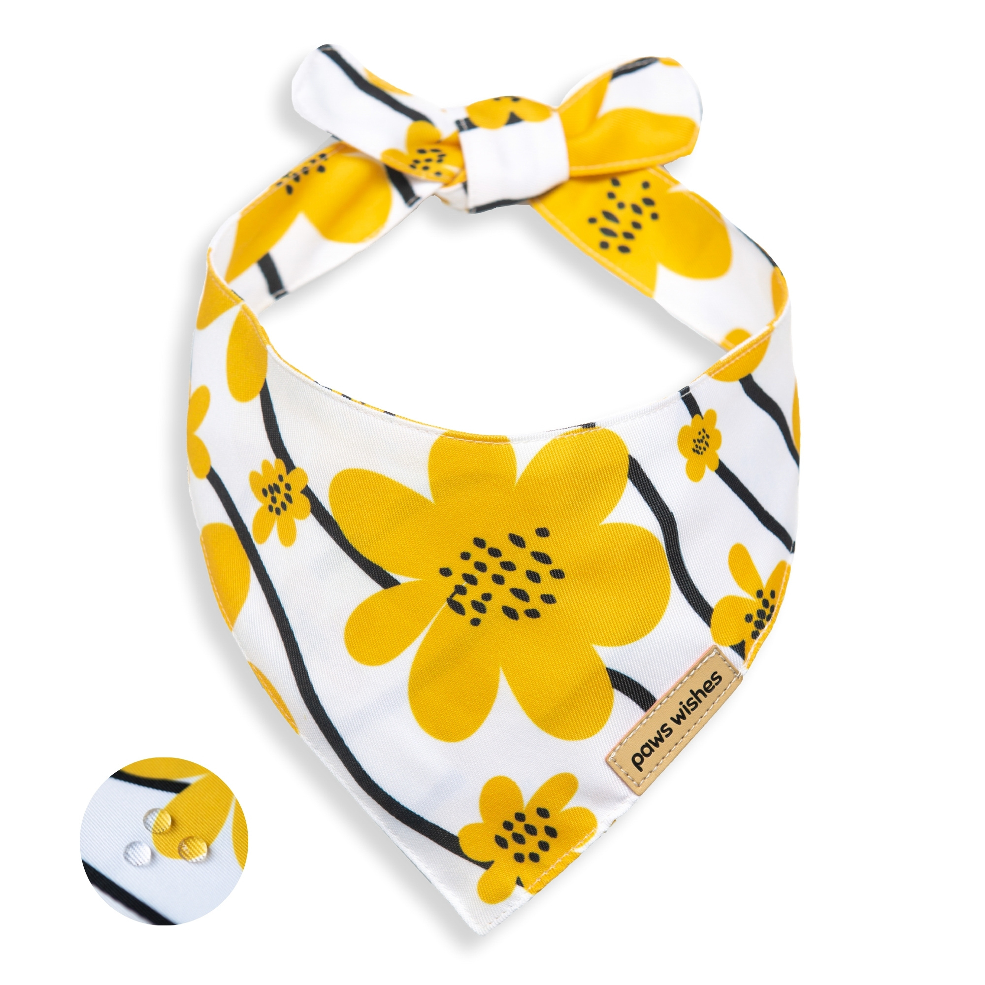 Dog Bandana Yellow Sunflower