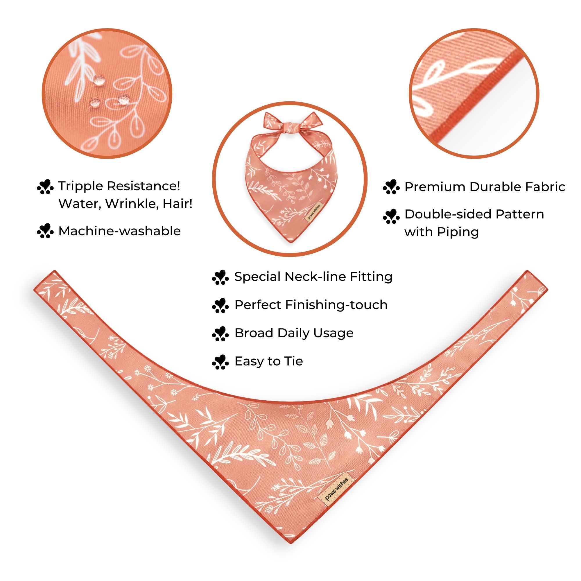 Dog Bandana Leaves