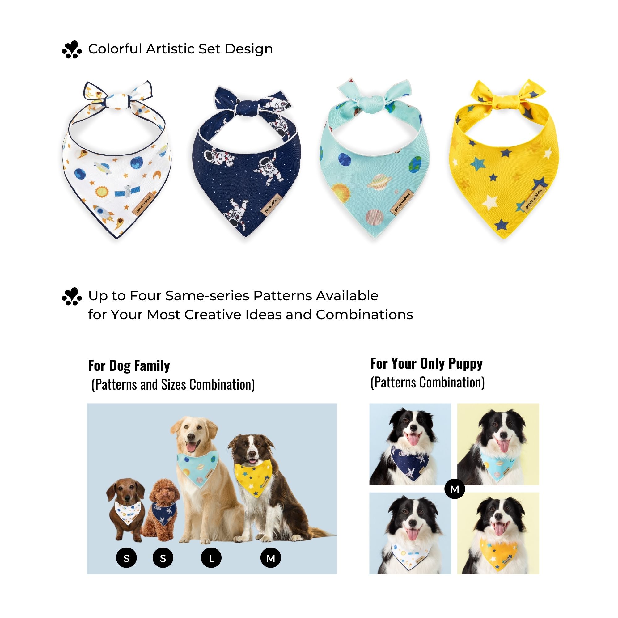 Dog Bandana Rocket and Satellite