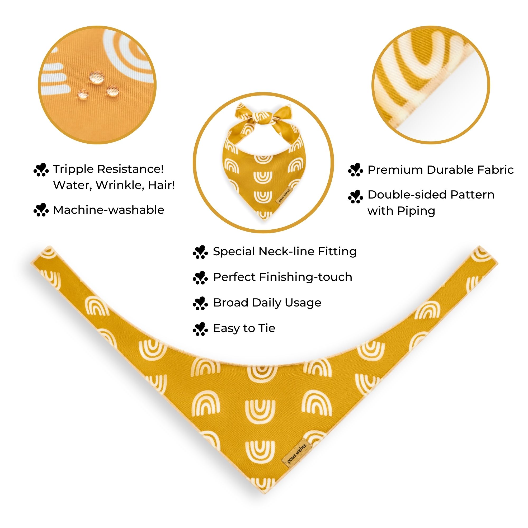 Dog Bandana African Mudcloth Rainbow