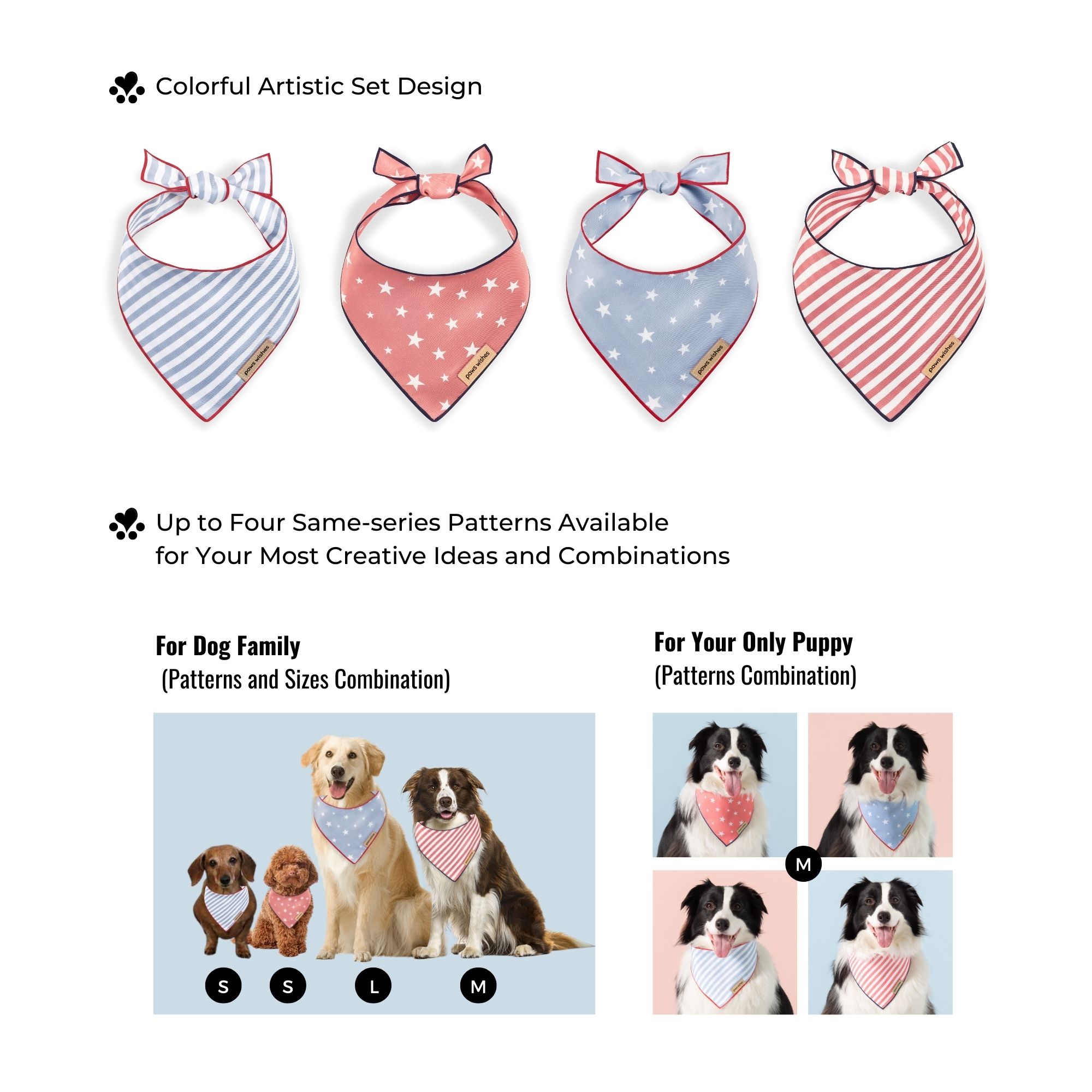 Dog Bandana Red Stripes