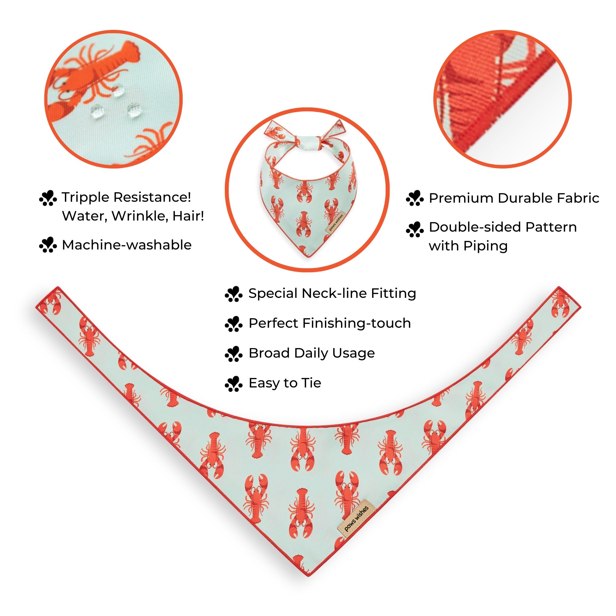 Dog Bandana American Lobster