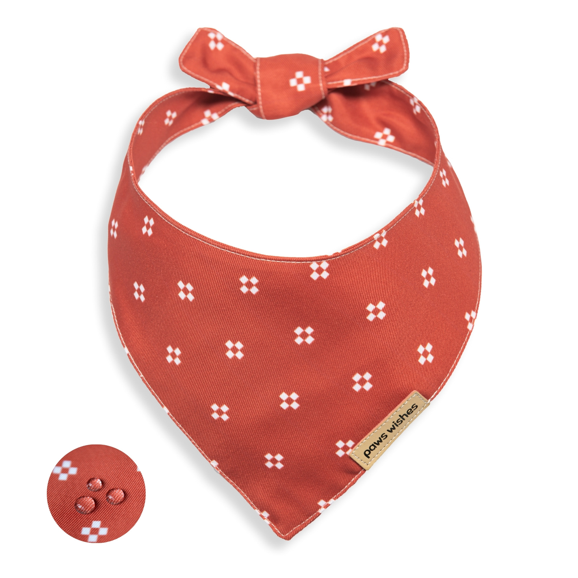 Dog Bandana Rust Red Rock