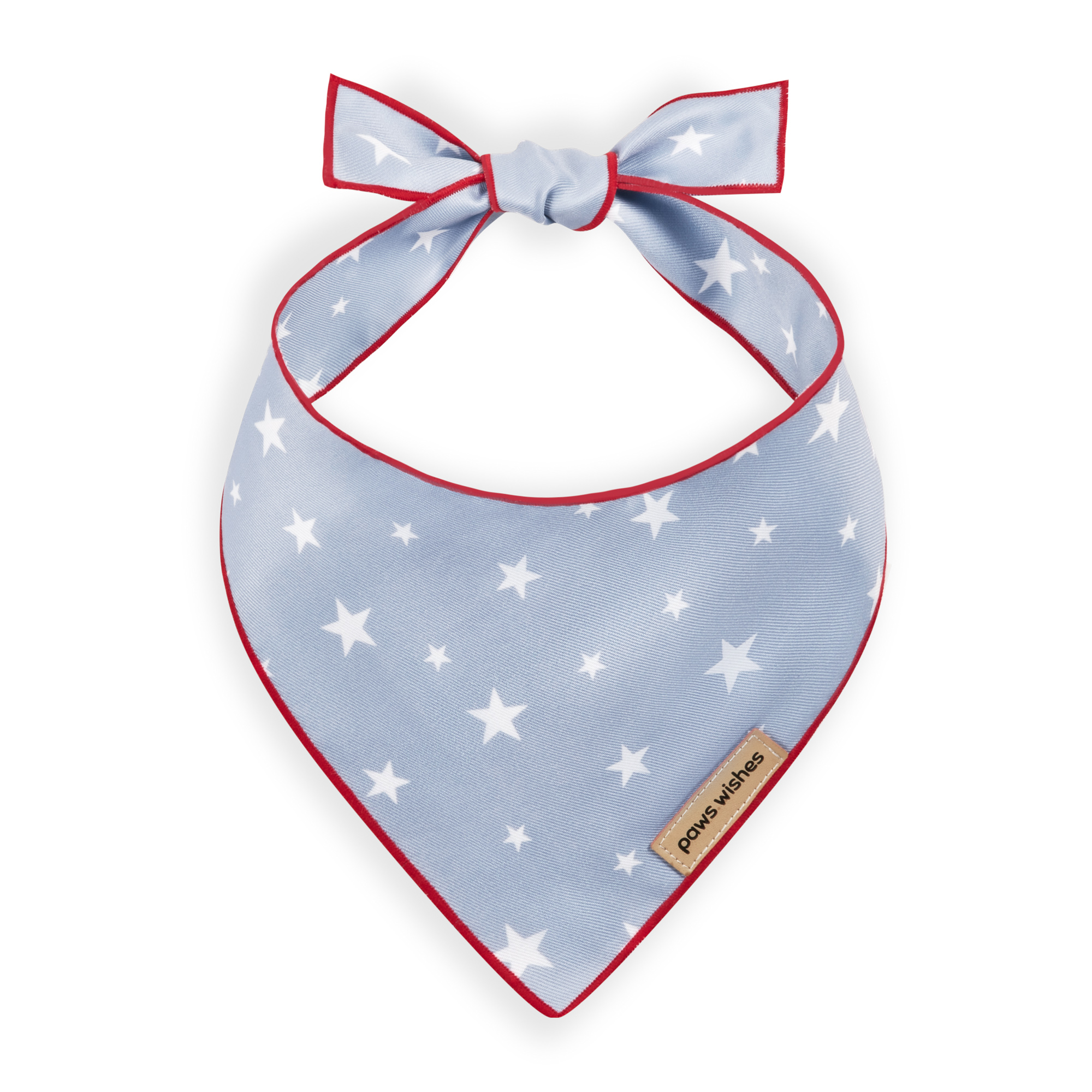 Dog Bandana Star in Blue Solid