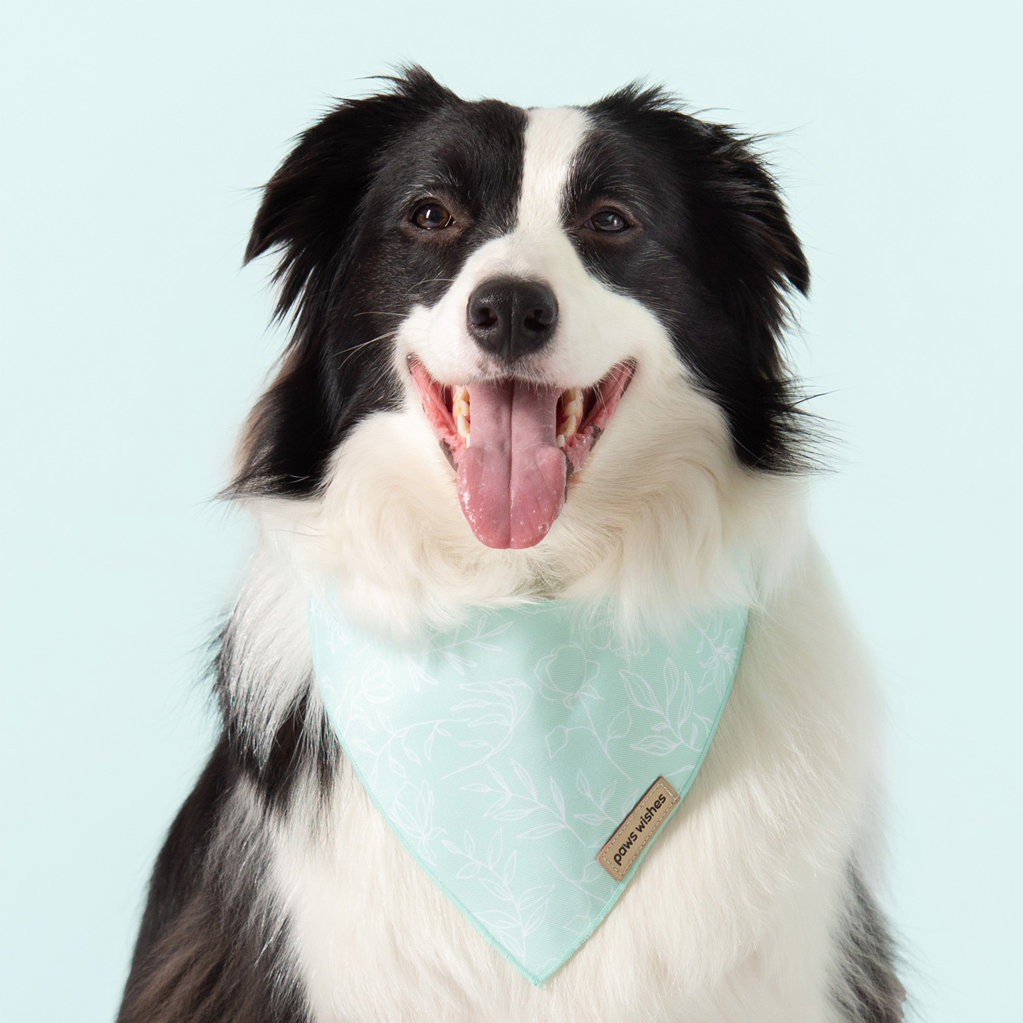 Dog Bandana Leaves in Green