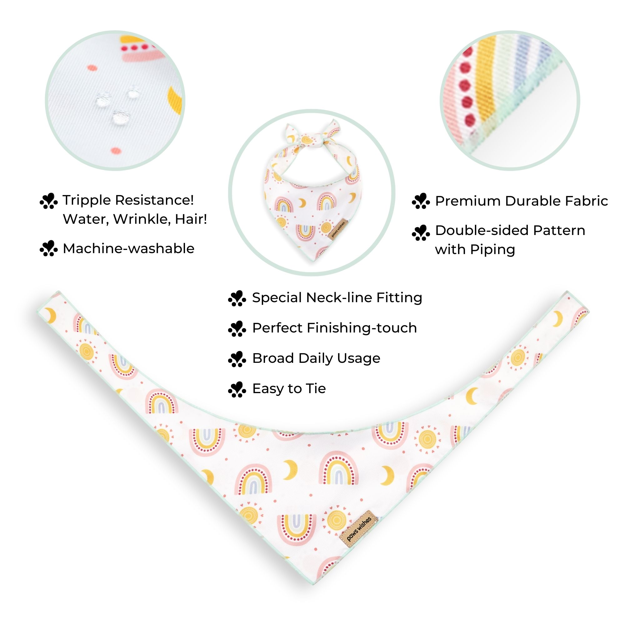 Dog Bandana Summer Rainbow
